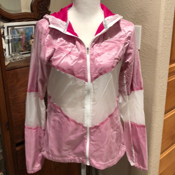 nike running jacket white